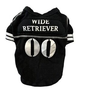 Target Wide Retriever Dog Football‎ Jersey Black Silver Padded Small S P 00